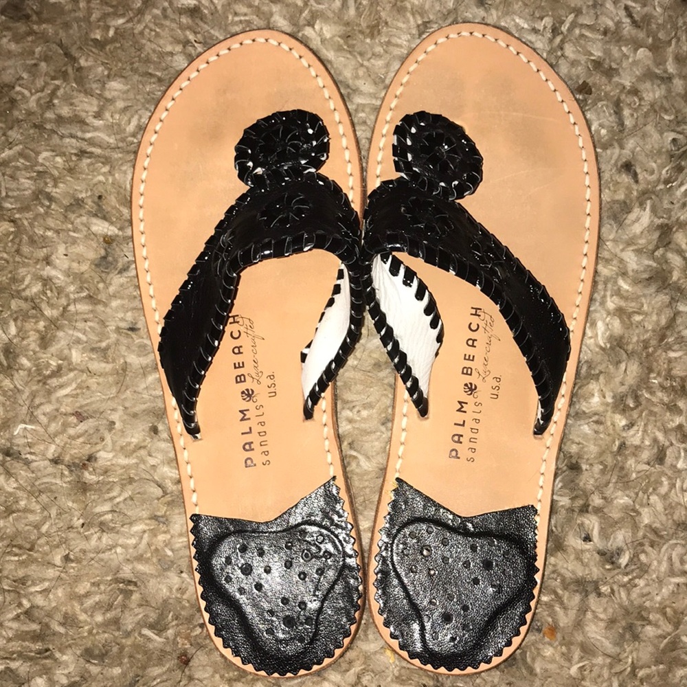 Black Palm Beach Sandals